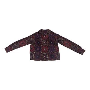 RARE Hans Hermann 60s-70s Women's Psychedelic Long Sleeve Button-up Sz S-M